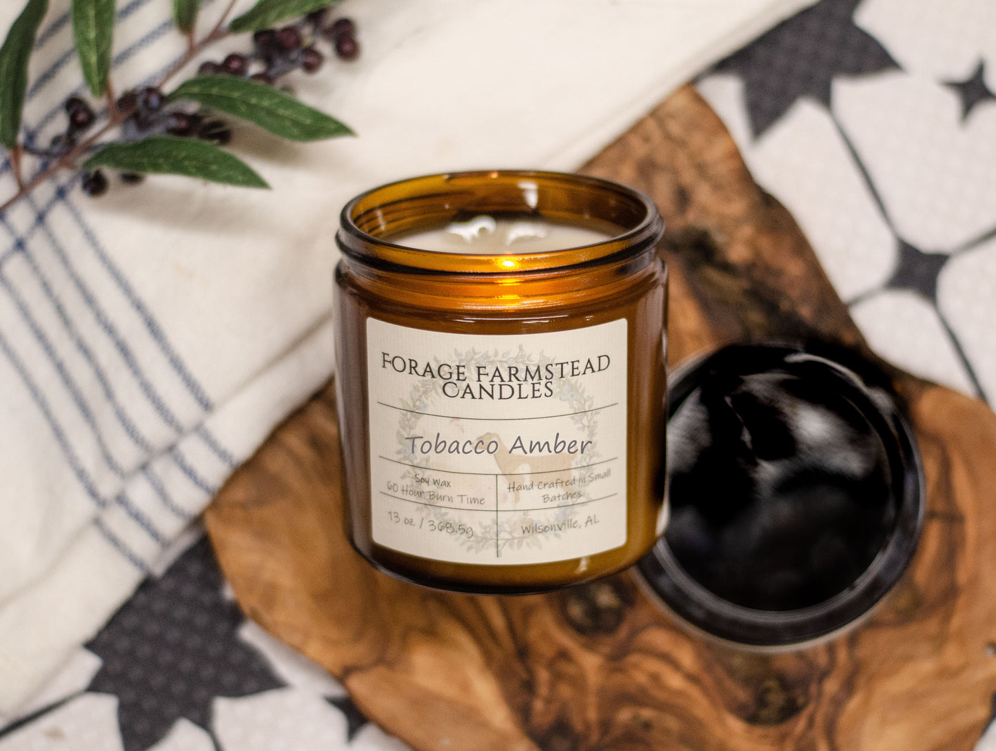 Tobacco-Amber Soy Candle