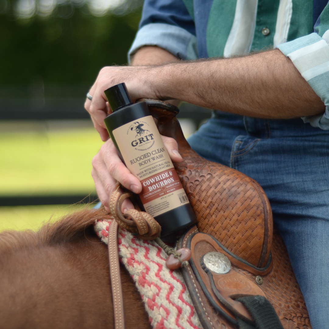 Cowhide & Bourbon Goat Milk Body Wash - 12 oz