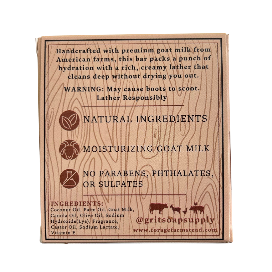 Cowhide & Bourbon Goat Milk Bar Soap