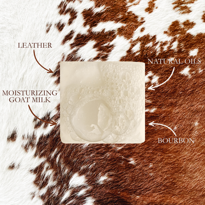 Cowhide & Bourbon Goat Milk Bar Soap