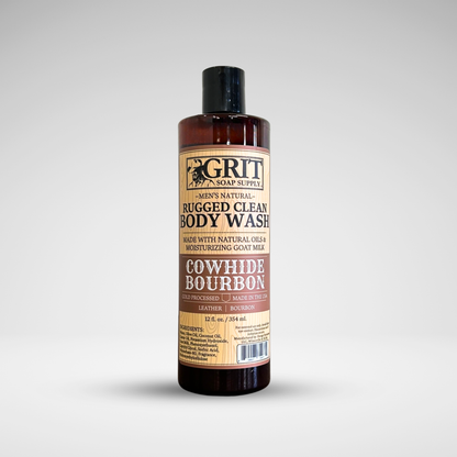 Cowhide & Bourbon Goat Milk Body Wash - 12 oz