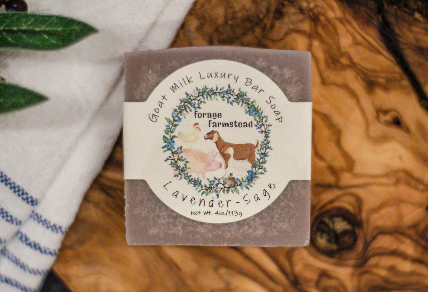 Lavender-Sage Goat Milk Bar Soap